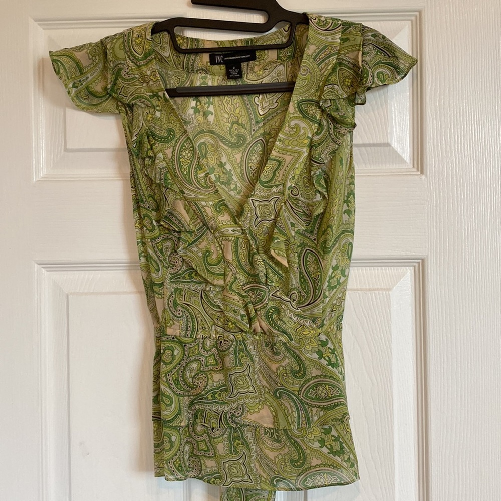 INC paisley blouse